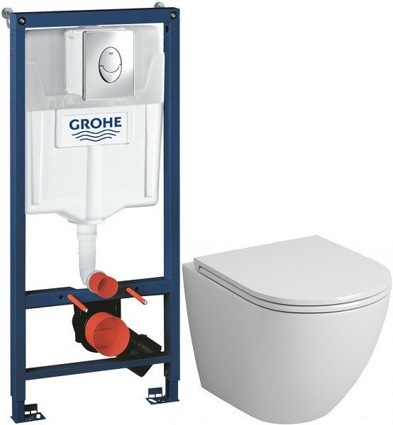 Комплект подвесной унитаз Grossman GR-4455S + система инсталляции Grohe 38721001