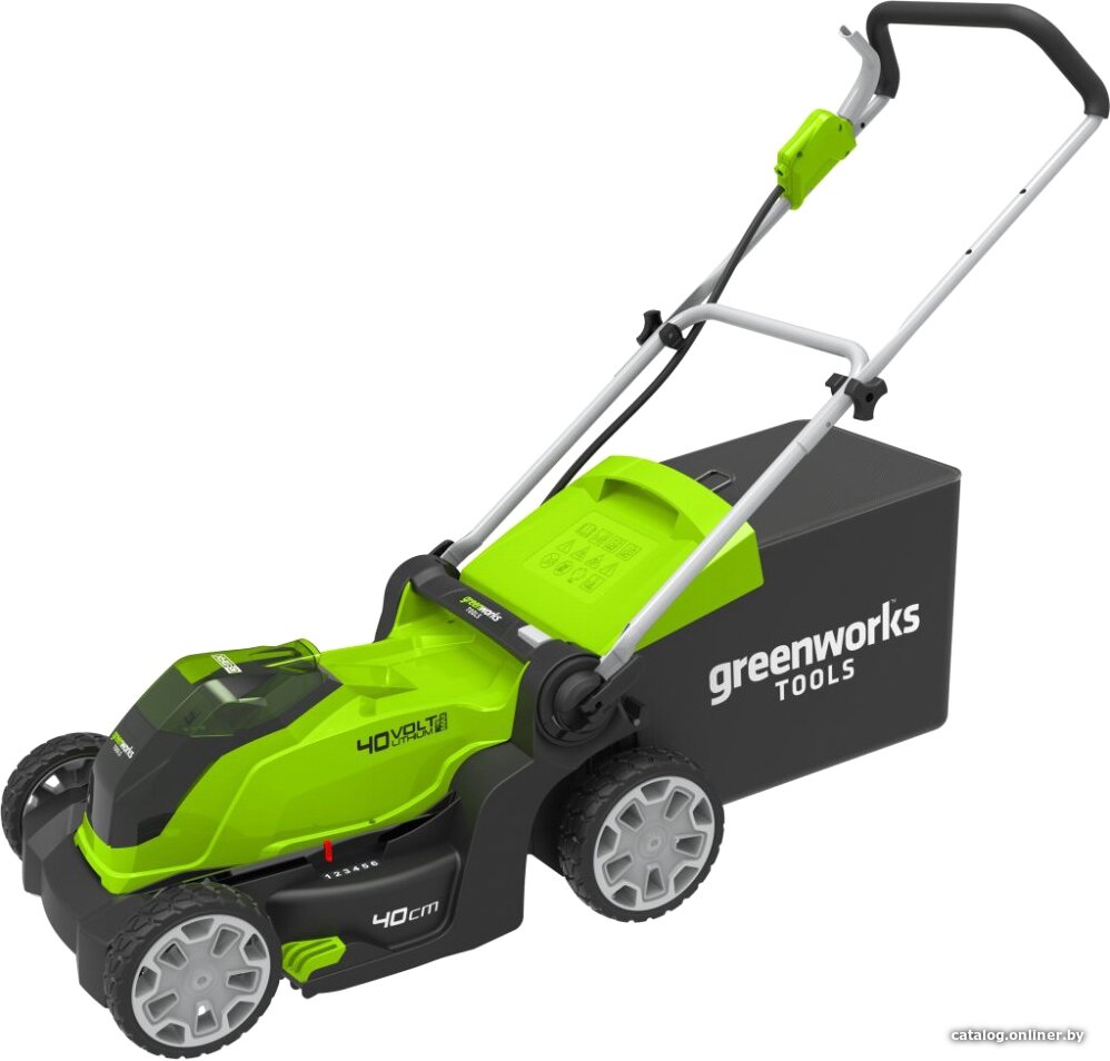 Электрическая газонокосилка Greenworks G40LM41 (без АКБ и ЗУ), 41 см
