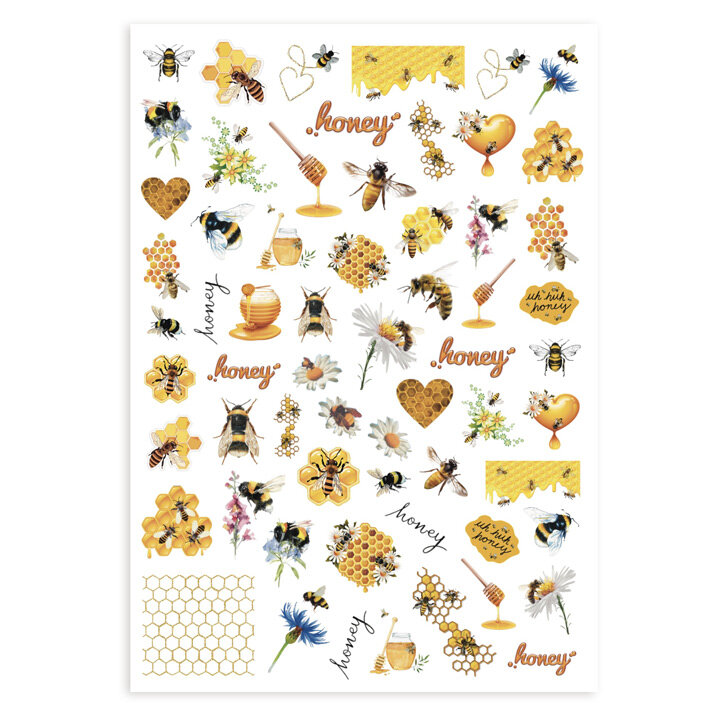Слайдер-дизайн Crazy Shine Nails mini №1027 Пчелы
