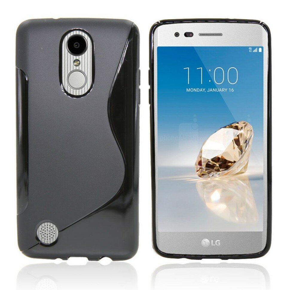 Нескользящий чехол для LG K10 (2017) M250 (черный)