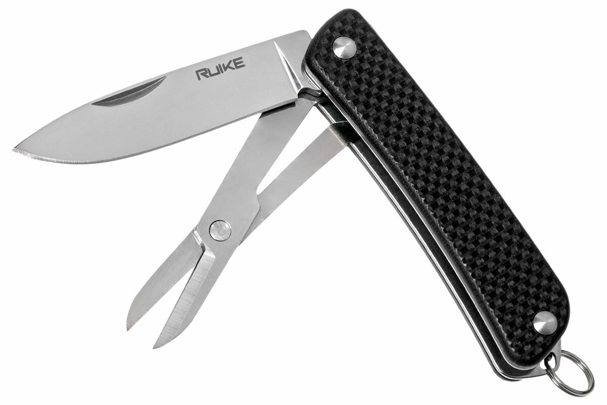 Складной нож с ножницами Ruike S22 black