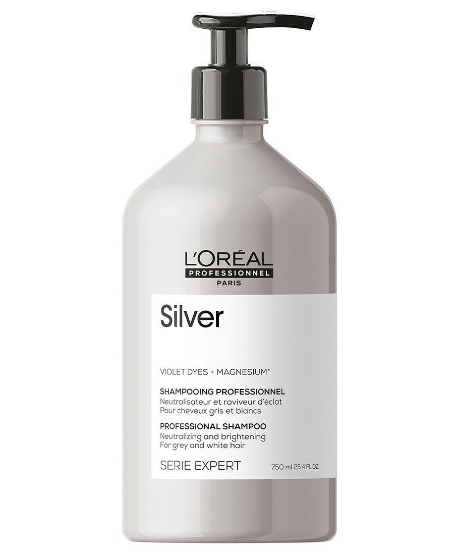 Шампунь для волос L'Oreal Professional Silver Shampoo для осветленных и седых волос 750 мл