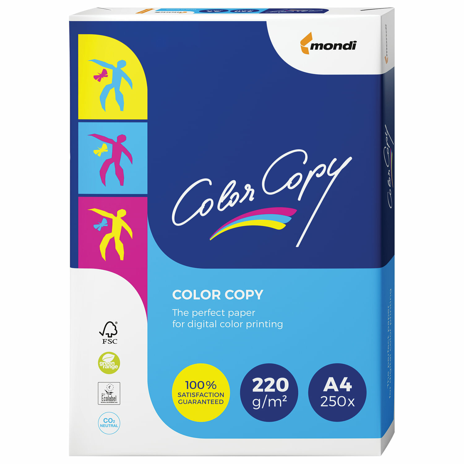 Бумага COLOR COPY, А4, 220 г/м2, 250 л., для полноцветной лазерной печати, А++, Австрия, 161% (CIE)