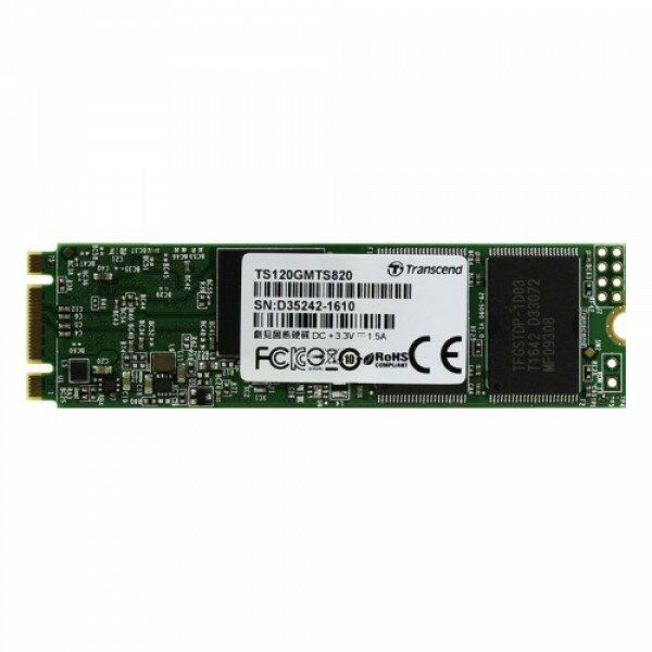 Твердотельный диск 120GB Transcend MTS820, 3D NAND, M.2, SATA III(R/W - 560/500 MB/s)