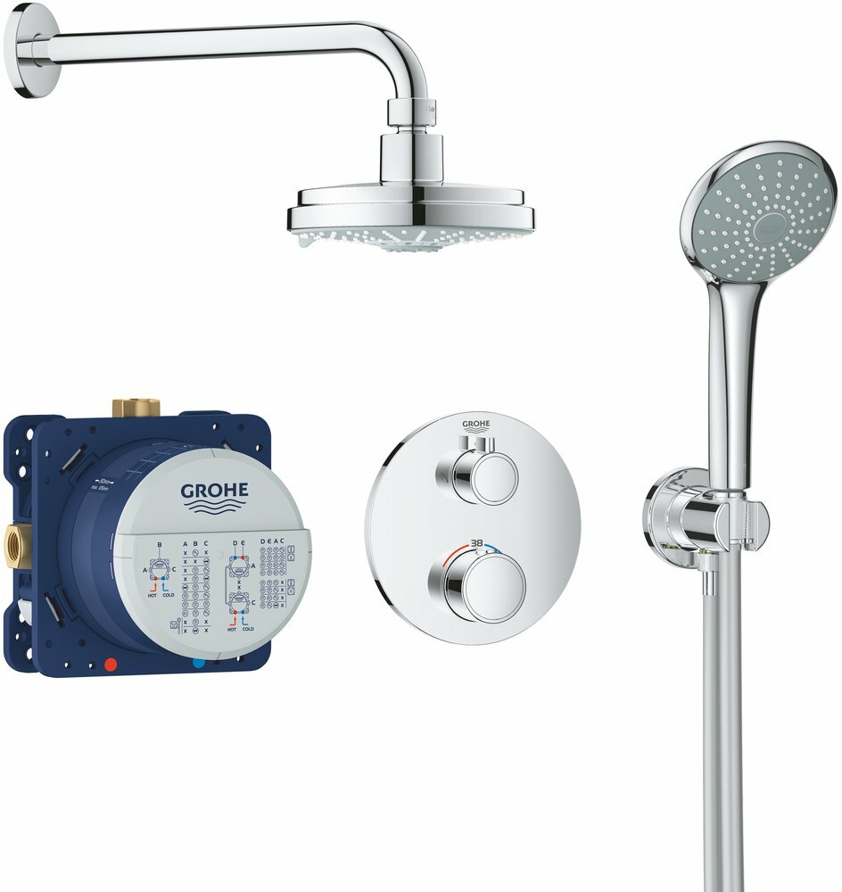 Душевой комплект Grohe Grohtherm 34735000 С внутренней частью, с термостатом