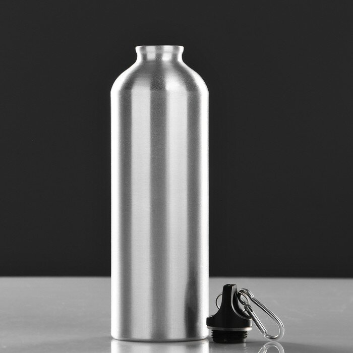 Фляжка-бутылка для воды "Классика", 750 мл, 7 х 24.5 см, серебро - фотография № 2