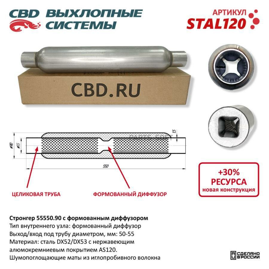 CBD STAL120 Стронгер 55550.90 с перфорированным диффузором. CBD. STAL120