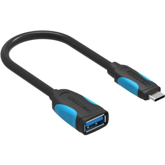 Адаптер-переходник VENTION USB Type C M/OTG USB 3.0 AF, гибкий - 0,1м