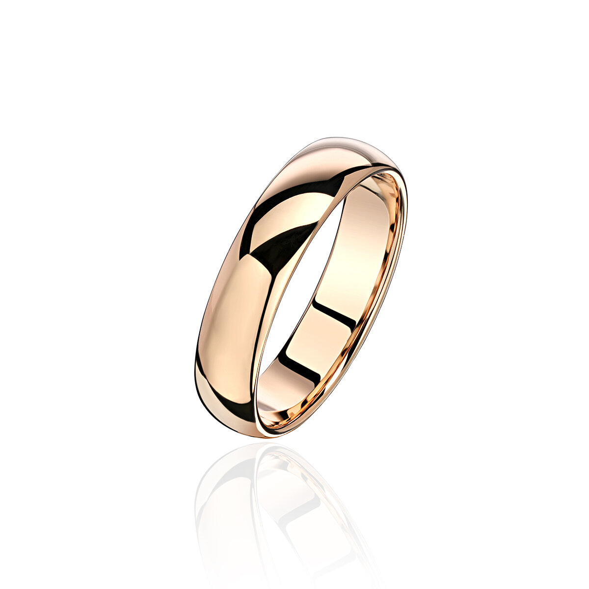 Обручальное кольцо из красного золота 01О010376 Эстет