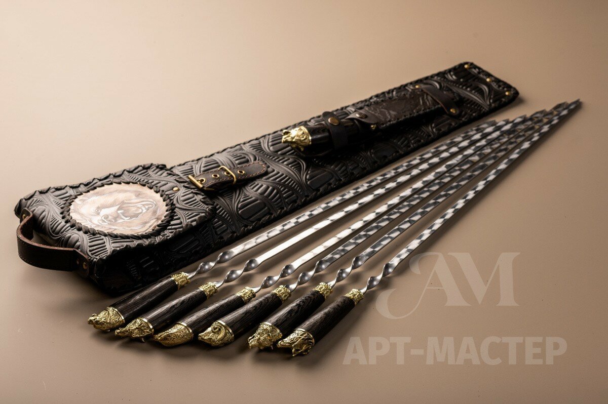 Art Master Чехлы для шампуров Art Master Чехол широкий тисненный Панно + нож - фотография № 6