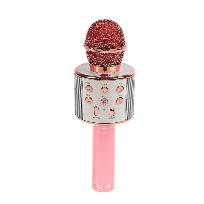 Luazon Home Микрофон для караоке LuazON LZZ-56, WS-858, 1800 мАч, розовый