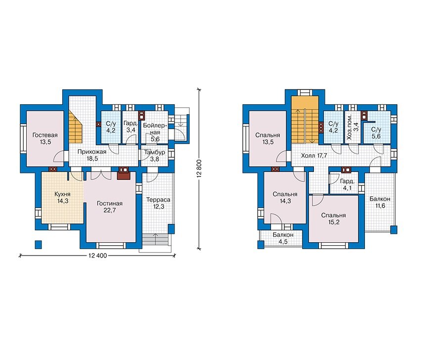 Проект дома Plans-60-16 (164 кв.м, газобетон) - фотография № 3