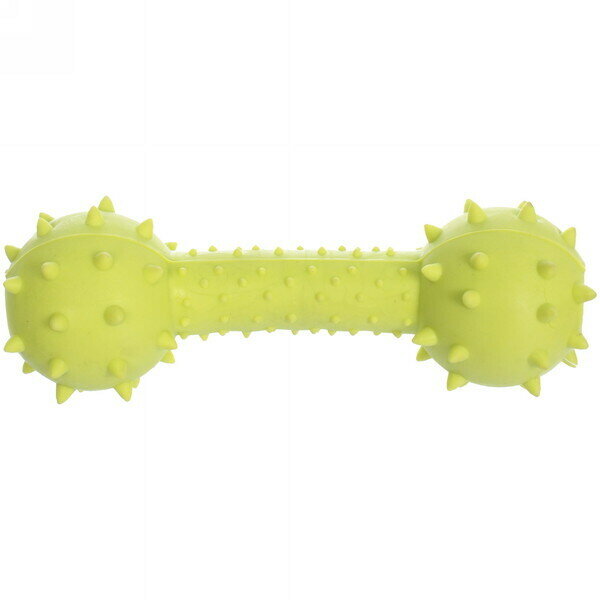 Игрушка для собаки «Bubble gum-Гантель» 14см цвет зеленый Ultramarine - фотография № 2