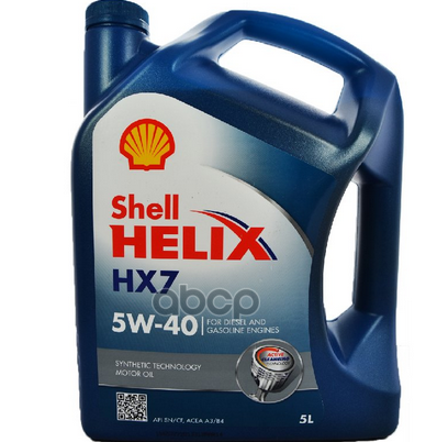 Shell 5w40 4l Helix Hx7 Масло Моторное Полуссинтетическое