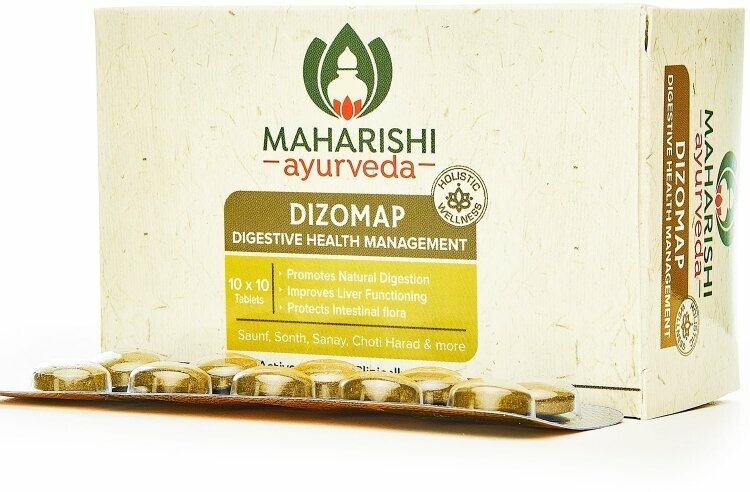 Дизомап Махариши (Dizomap Maharishi) для решения проблем пищеварительной системы 100 таб.