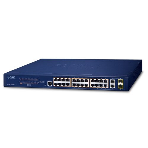 Коммутатор PLANET FGSW-2624HPS 24-Port 10/100TX 802.3at High Power POE + 2-Port Gigabit TP/SFP Combo Managed Ethernet Switch (220W)