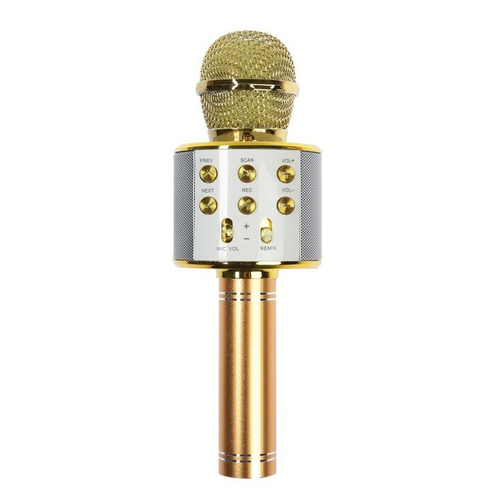 Belsis Микрофон для караоке Belsis MA3001BE, Bluetooth, FM, microSD, цвет золото