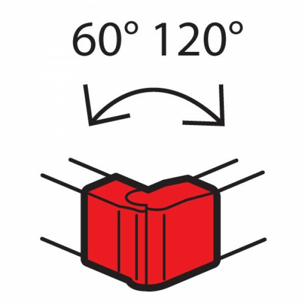 Legrand (Легранд) Внешний изменяемый угол от 60° до 120° для кабель-каналов Metra 100x50 638032