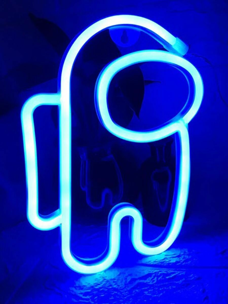 Декоративная световая фигура Riota Космонавт, синий, 18x25 см, 1 шт - фотография № 2