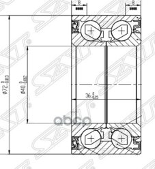 Подшипник Перед Ступицы Suzuki Swift/Liana (Без Abs) Sat арт. ST-43440-54G02