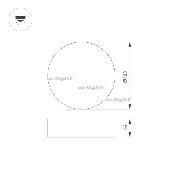 Светильник SP-RONDO-R400-40W Warm3000 (BK, deg, 230V) (IP40 Металл) Arlight 034814 - фотография № 3