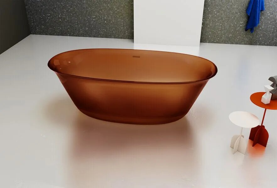 Ванна Abber Kristall прозрачная коричневая - фото №5