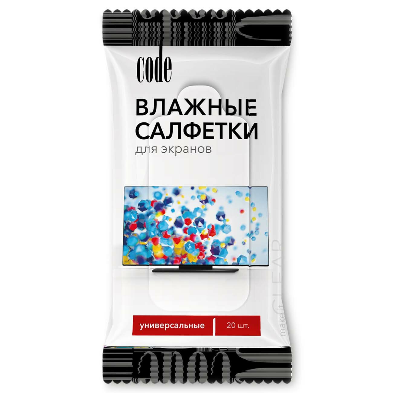 Салфетки для экрана Code Влажные 20 (СС-121)