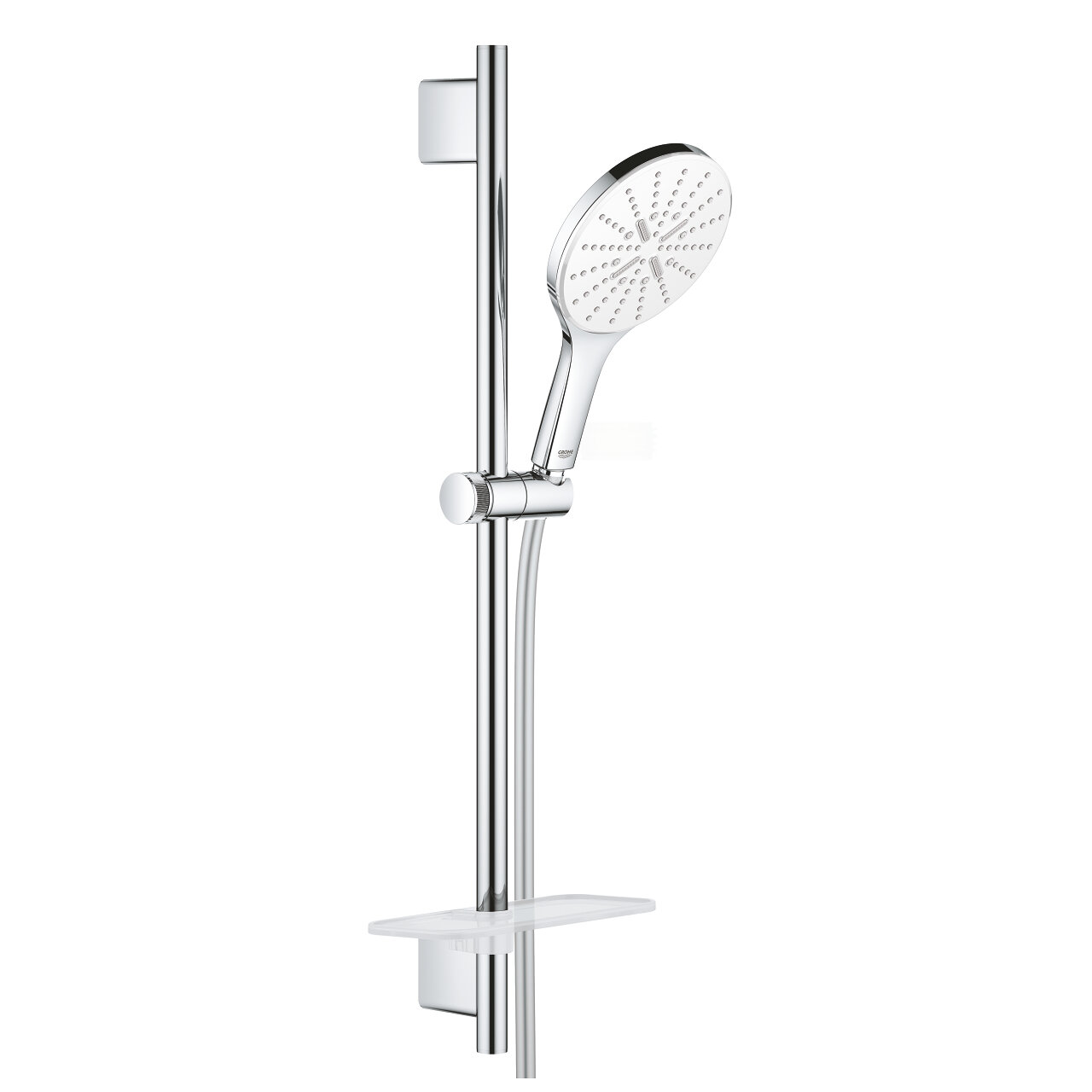 Душевой гарнитур Grohe Rainshower SmartActive 150 круглый, 3jet Eco, 60см, белая луна 26592LS0