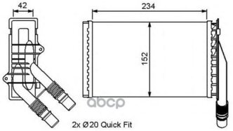 Радиатор Печки Renault Kangoo/Nissan Kubistar 2003-2009 NRF арт. 53554