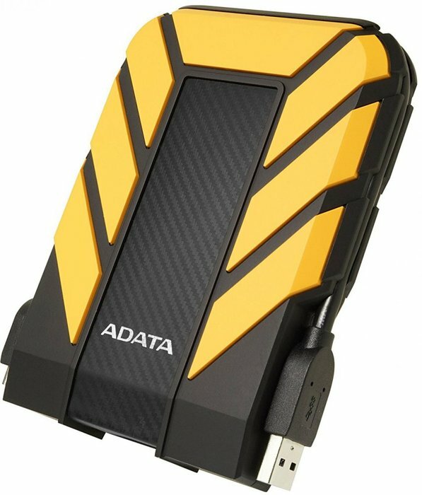 Внешний жесткий диск 2Tb ADATA DashDrive Durable HD710 Pro (AHD710P-2TU31-CYL), черный/желтый