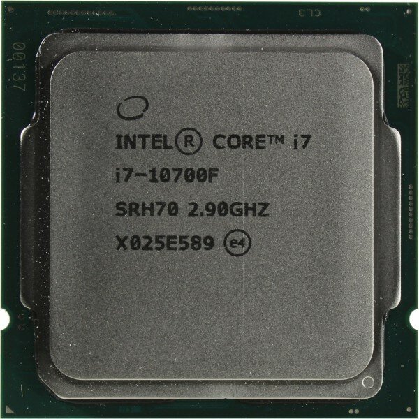 Процессор INTEL CORE I7-10700F OEM (Socket 1200. 8-ядерный. 2900 МГц. Turbo: 4800 МГц. Comet Lake. Кэш L2 - 1.5 Мб. Кэш L3 - 16 Мб. 14 нм. 65 Вт)