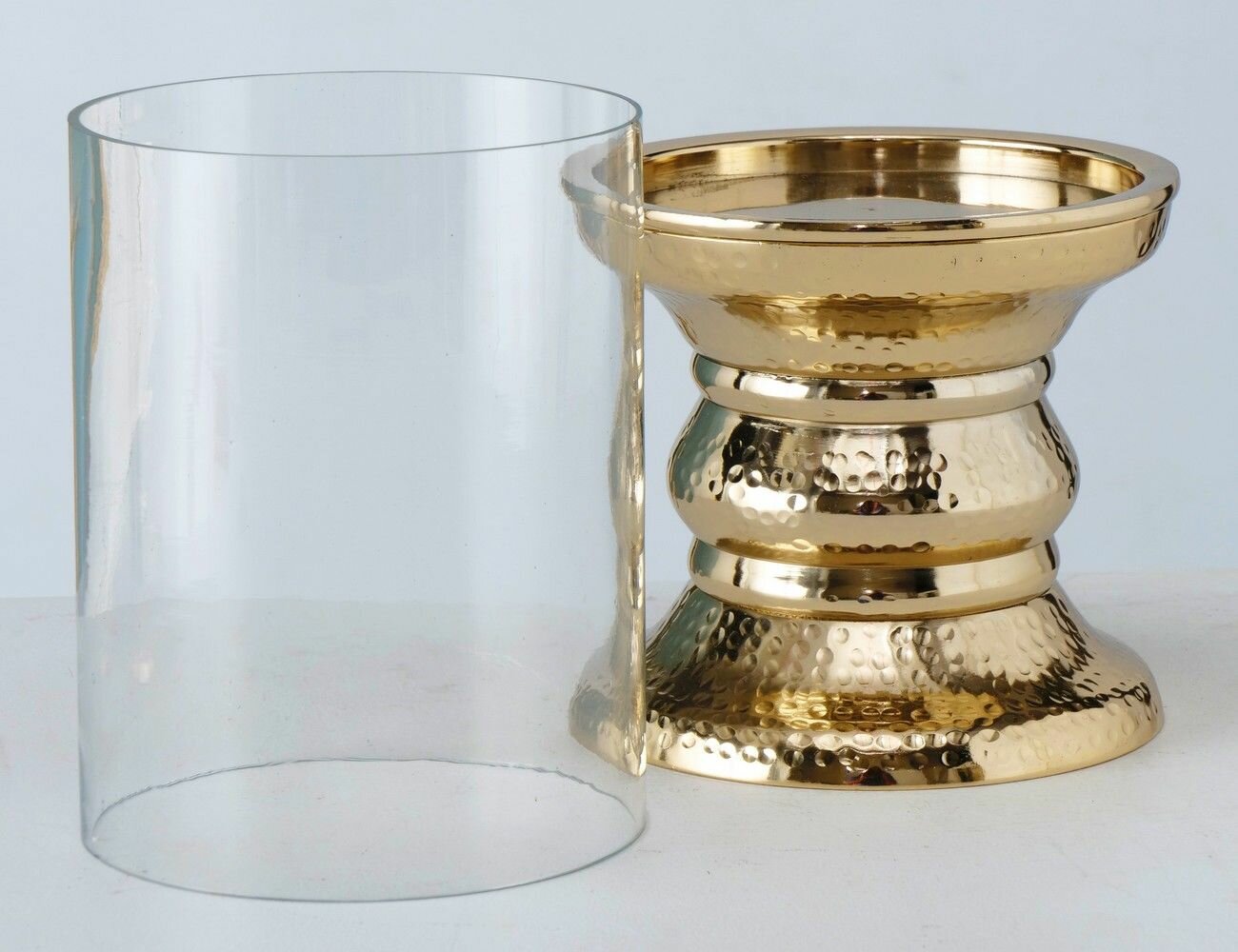 Подсвечник для одной свечи "Джэйроми", металлический со стеклянным стаканом, 29 см, Boltze - фотография № 3