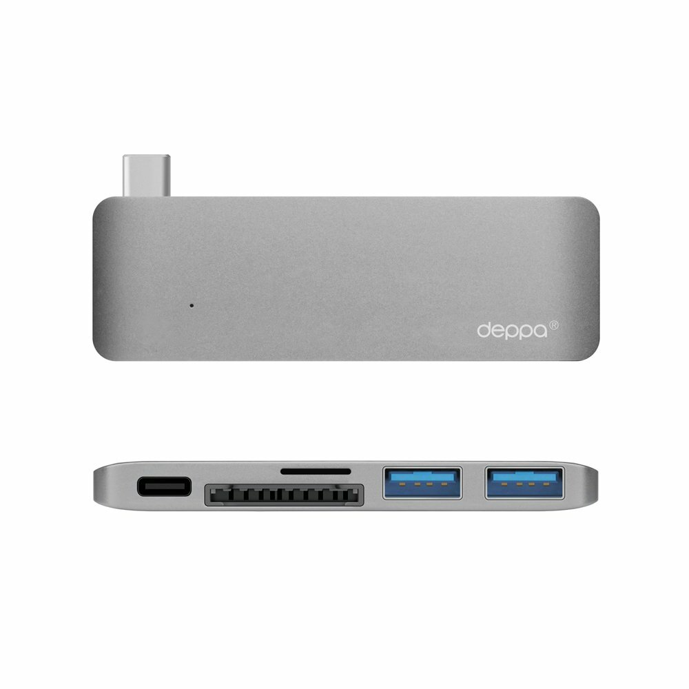 Адаптер Deppa USB-C адаптер для Macbook 5-в-1 графит 72217