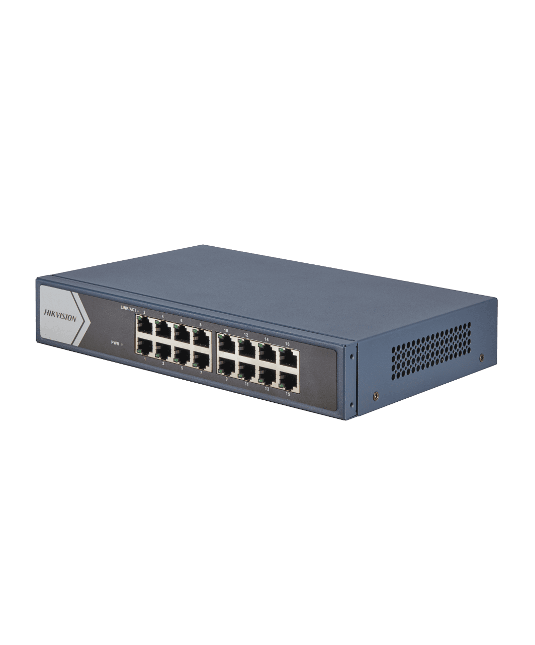 Видеорегистратор HikVision 16 RJ45 1000M (15й и 16й-Uplink порты); таблица MAC адресов на 8000 записей; пропускная способность 32Гб/с; VAC 220,