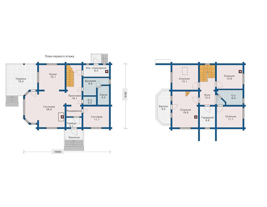 Проект дома Plans-10-55 (172 кв.м, брус 200мм) - фотография № 2