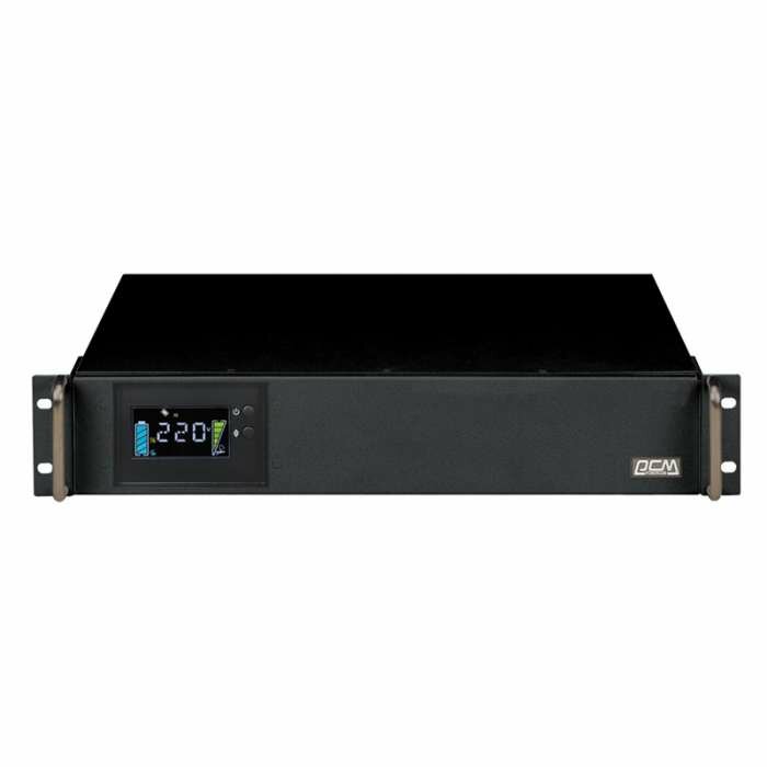 Источник бесперебойного питания Powercom King Pro RM, Line-Interactive, 1000VA/800W, Rack mount 1U, IEC, USB, LCD, black (1152593)