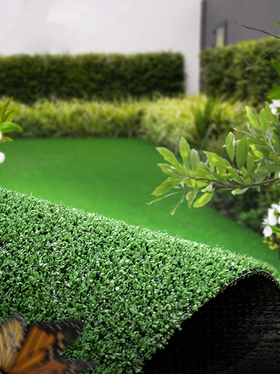 Газон искусственный зеленый 150х750 см для дома, для сада, для дачи - фотография № 9