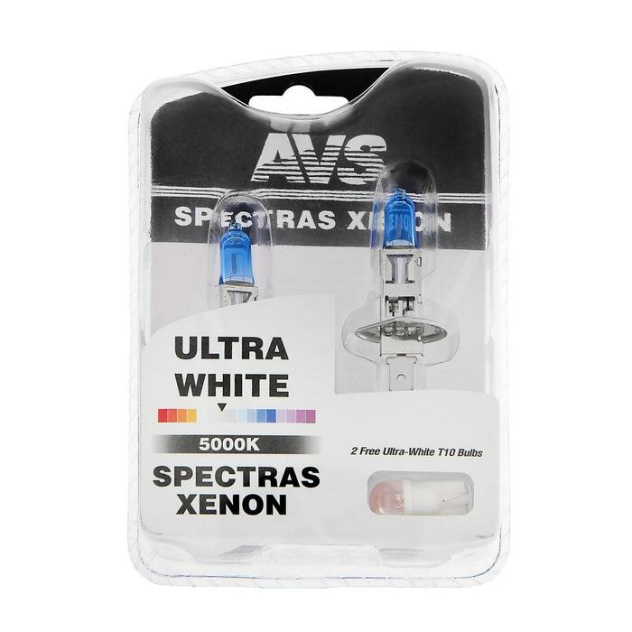   AVS SPECTRAS Xenon 5000K, H1, 12 , 75 , + T10,  2 ./  : 1