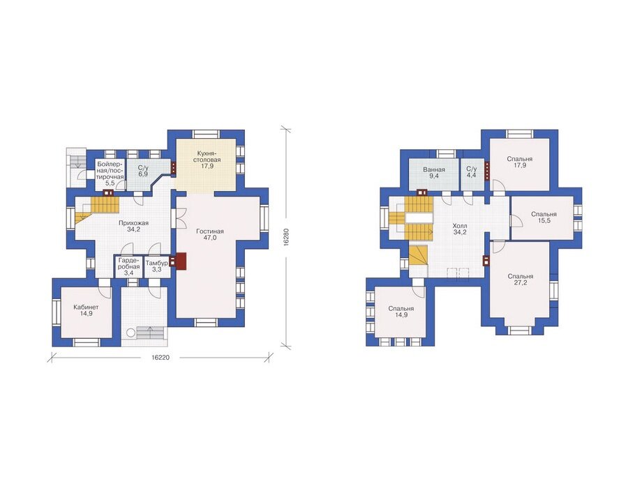 Проект дома Plans-36-49 (256 кв.м, поризованный кирпич) - фотография № 3