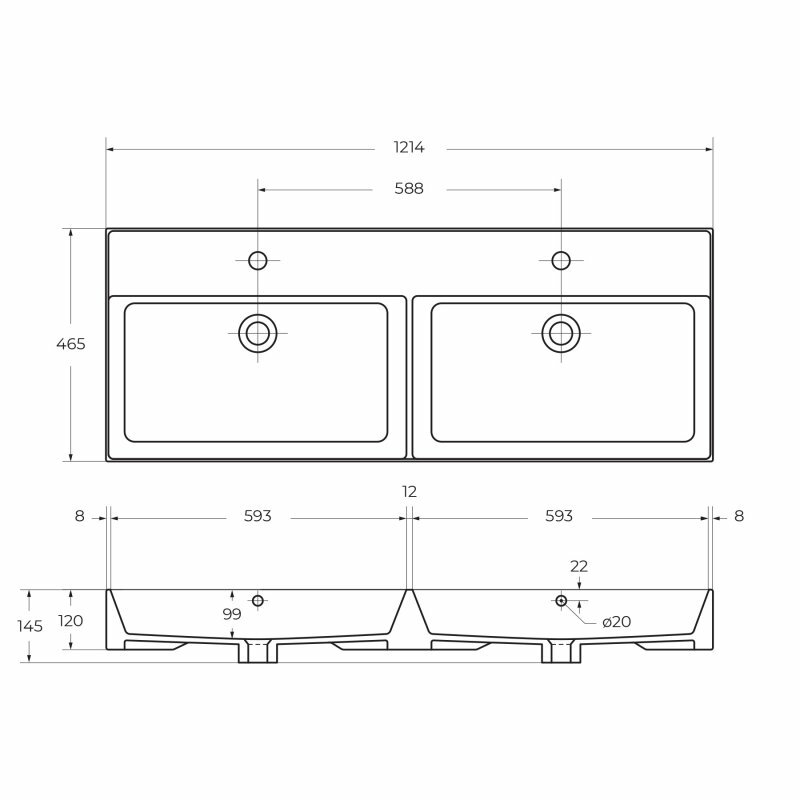 Тумба под раковину Cezares MOLVENO 46-120-2C-SO-2-LG - фото №6