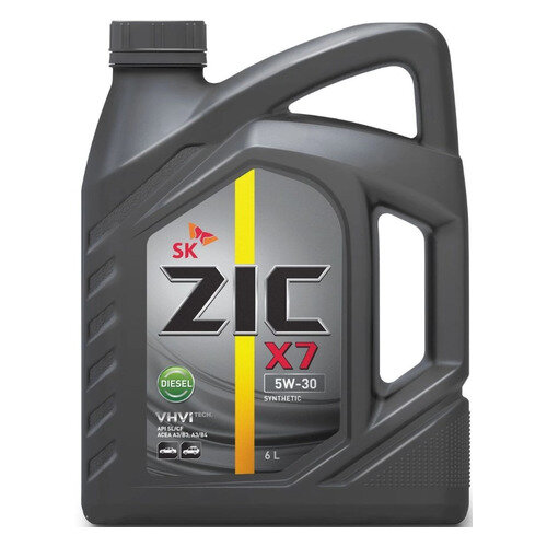 Моторное масло ZIC X7 Diesel, 5W-30, 6л, синтетическое [172610]