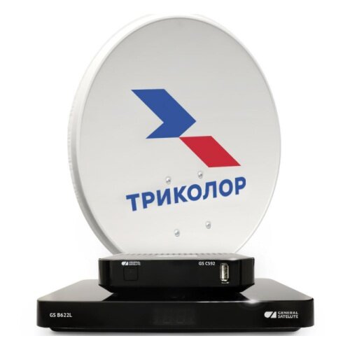 Комплект спутникового ТВ Триколор Ultra HD GS B622L и С592 black