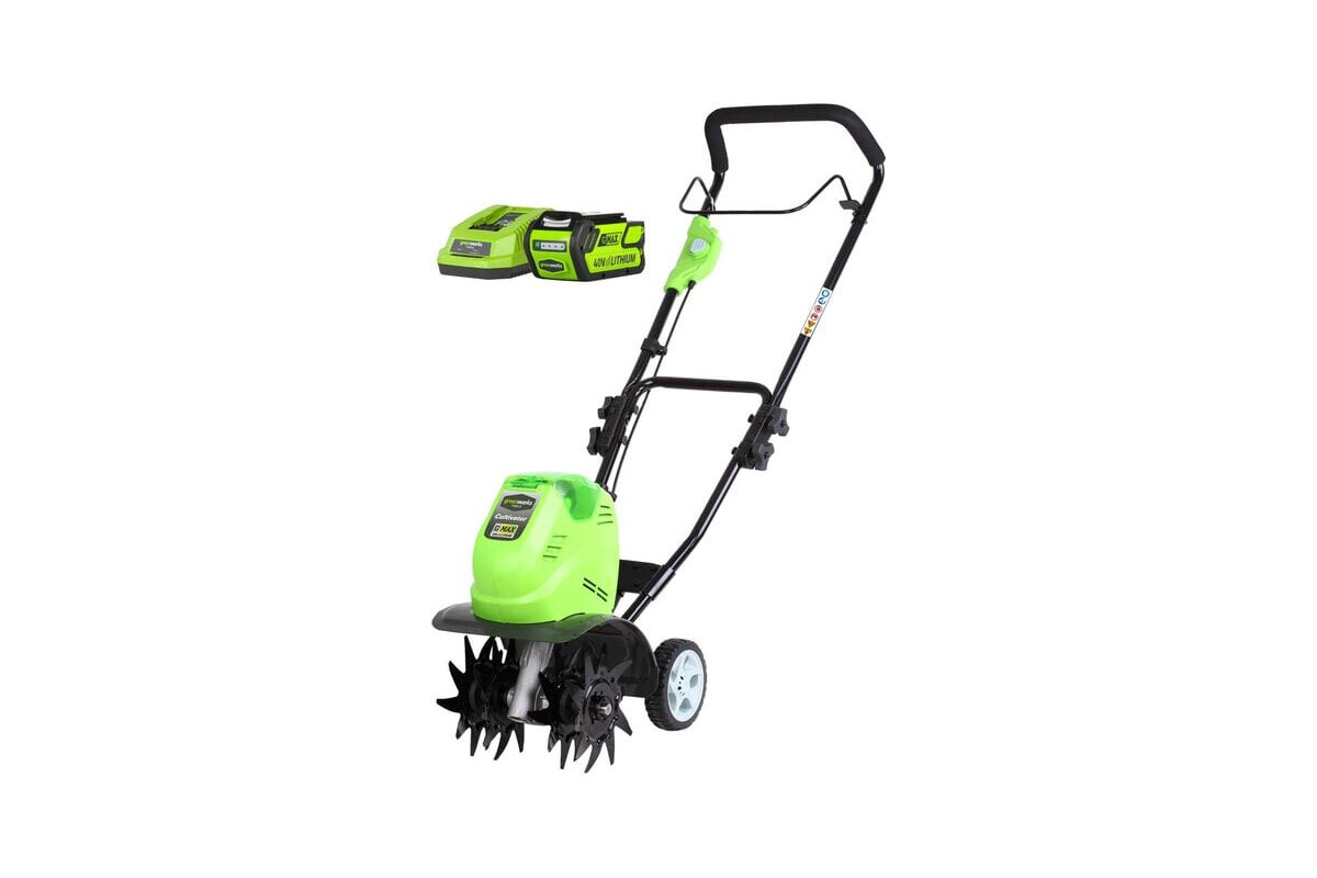 GreenWorks Аккумуляторный культиватор GreenWorks G40TLK4 40V G-Max 27087VB с АКБ 4Ач и ЗУ