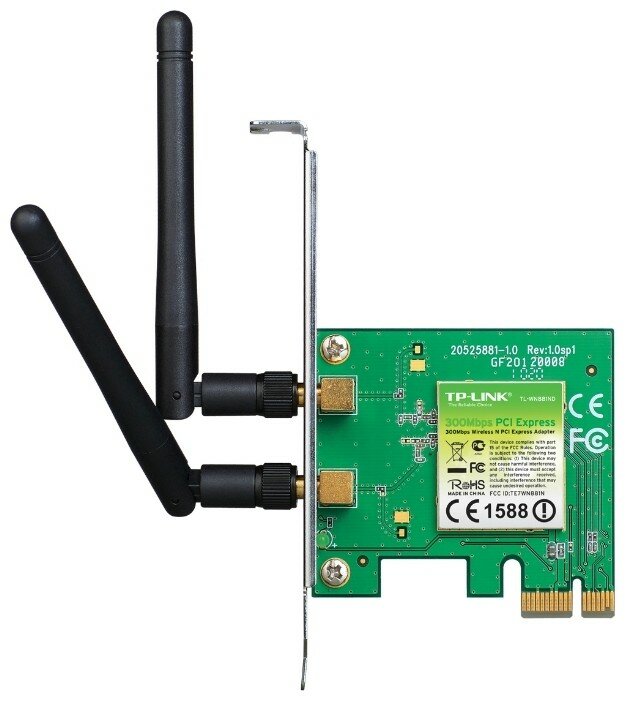TP-Link Беспроводный PCI Express адаптер TL-WN881ND, 300Мбит/с