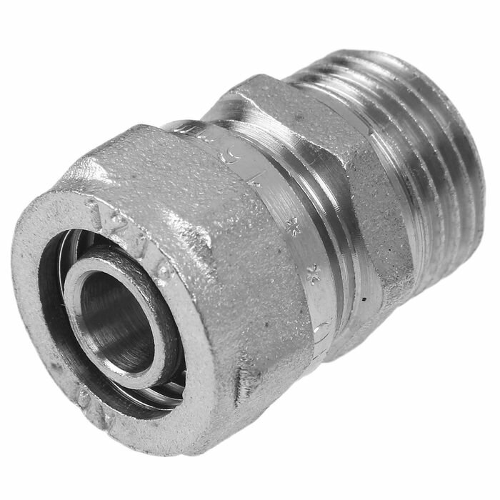 фото Муфта AQUALINK, обжимная, 1/2" х 16 мм, наружная резьба