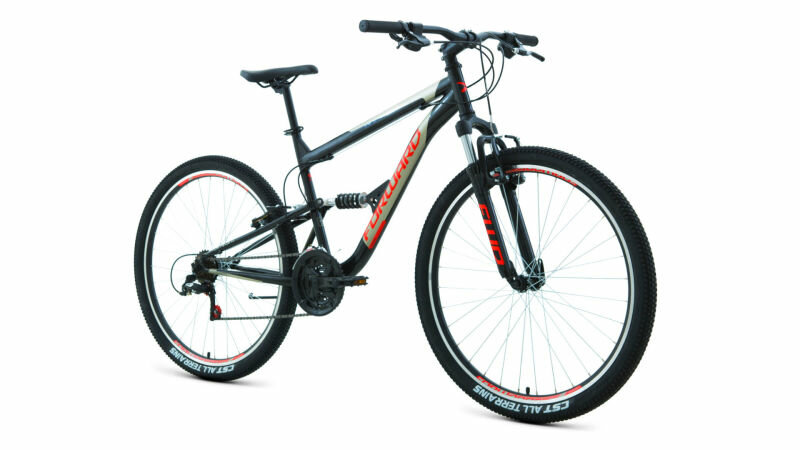 Двухподвесный велосипед Forward Raptor 27,5 2.0 Disc (2020) 16" Черно-красный (151-165 см)