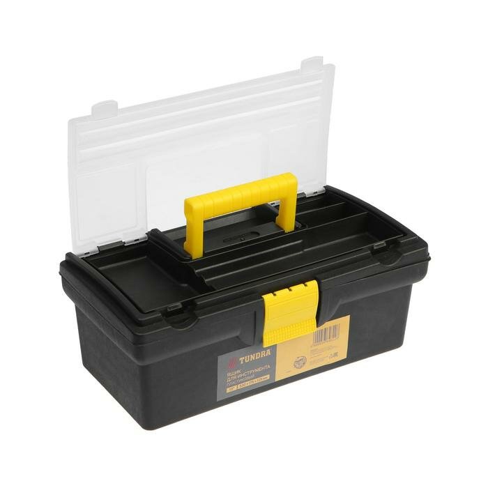 Ящик для инструмента тундра, 13", 330 х 175 х 125 мм, пластиковый, органайзер - фотография № 2