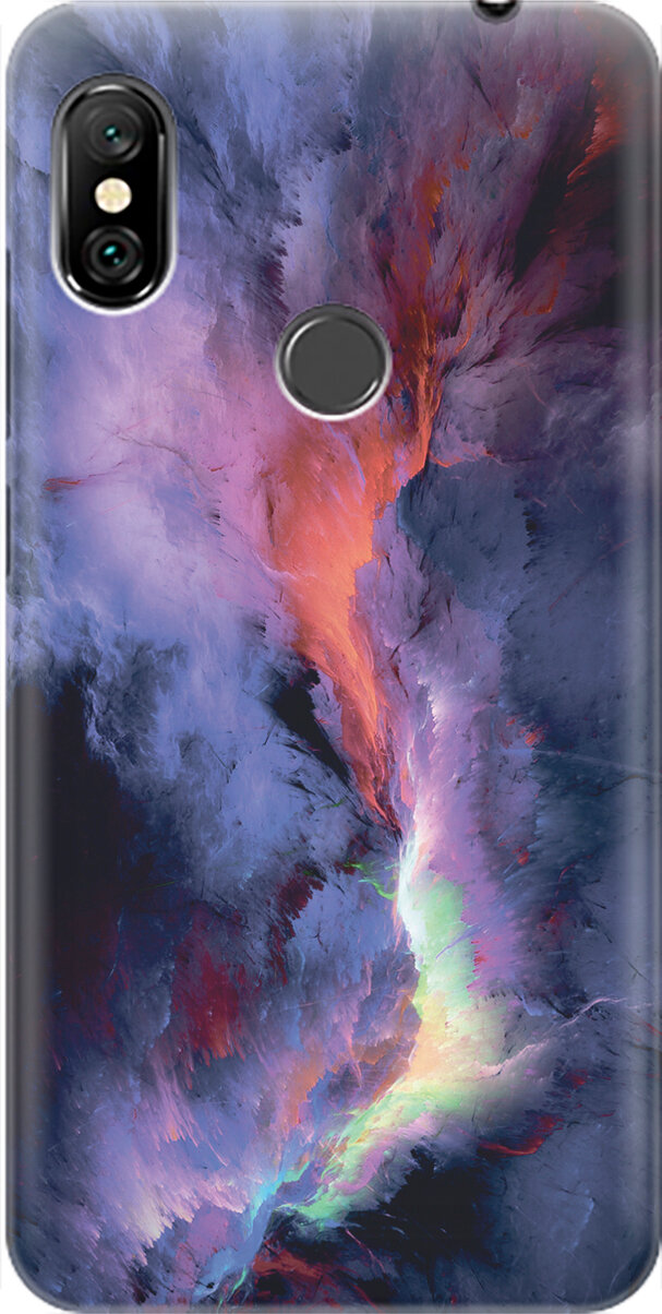 Силиконовый чехол на Xiaomi Redmi Note 6 / Note 6 Pro / Сяоми Редми Ноут 6 / Ноут 6 Про с принтом "Гром и молния"