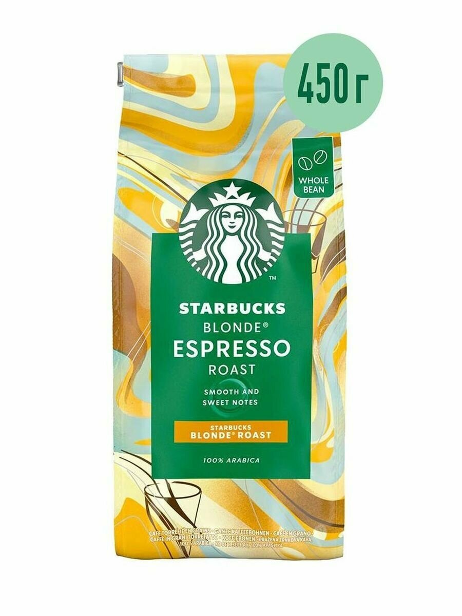 Кофе в зернах Starbucks Blonde Roast Espresso 450г - фотография № 1
