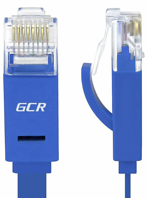 Сетевой кабель GCR Prof UTP 30AWG cat.6 RJ45 T568B 7.5m Blue GCR-LNC621-7.5m